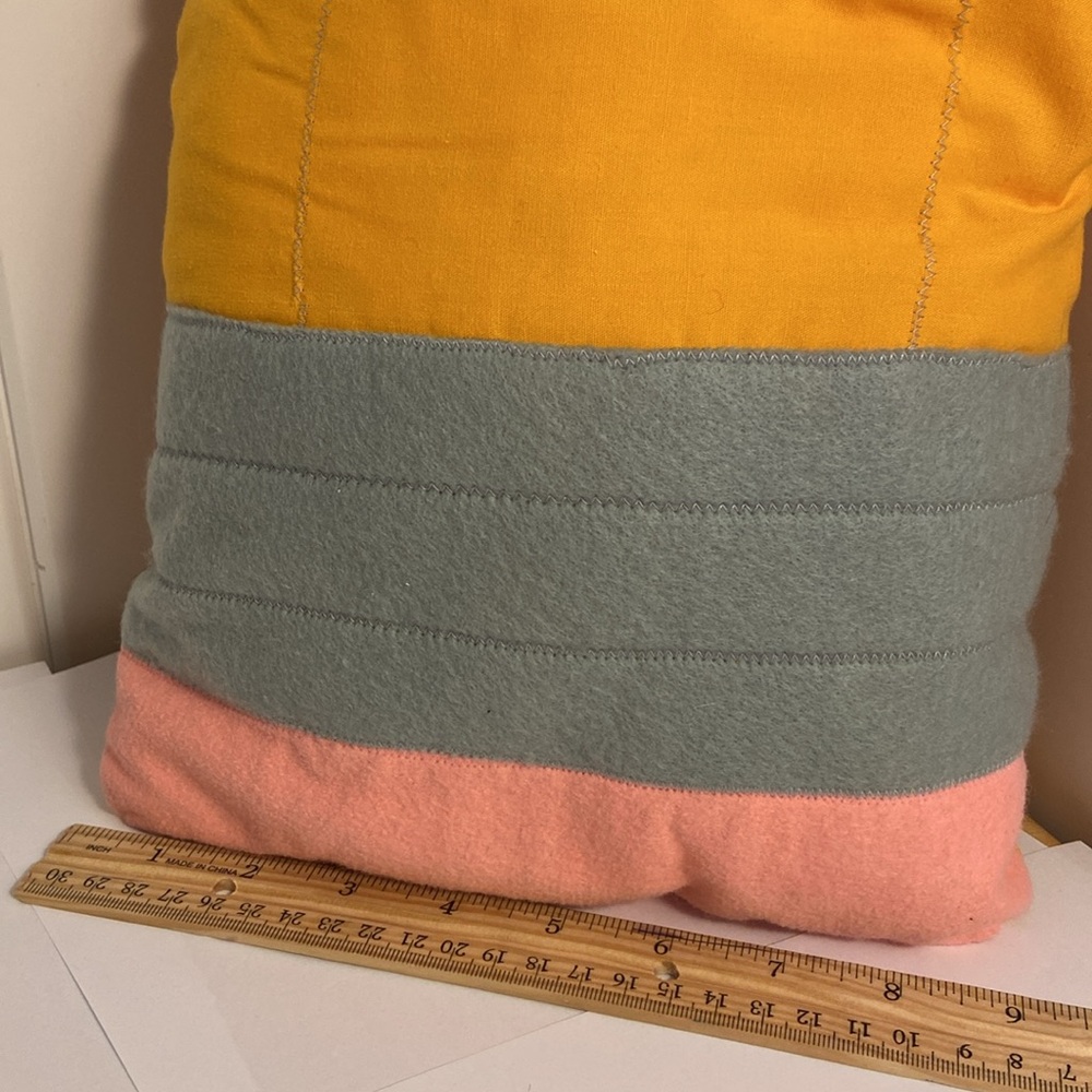 80s vintage Handmade Pillow Pencil shape decorative throw pillow 1980s 19 in - Picture 11 of 16
